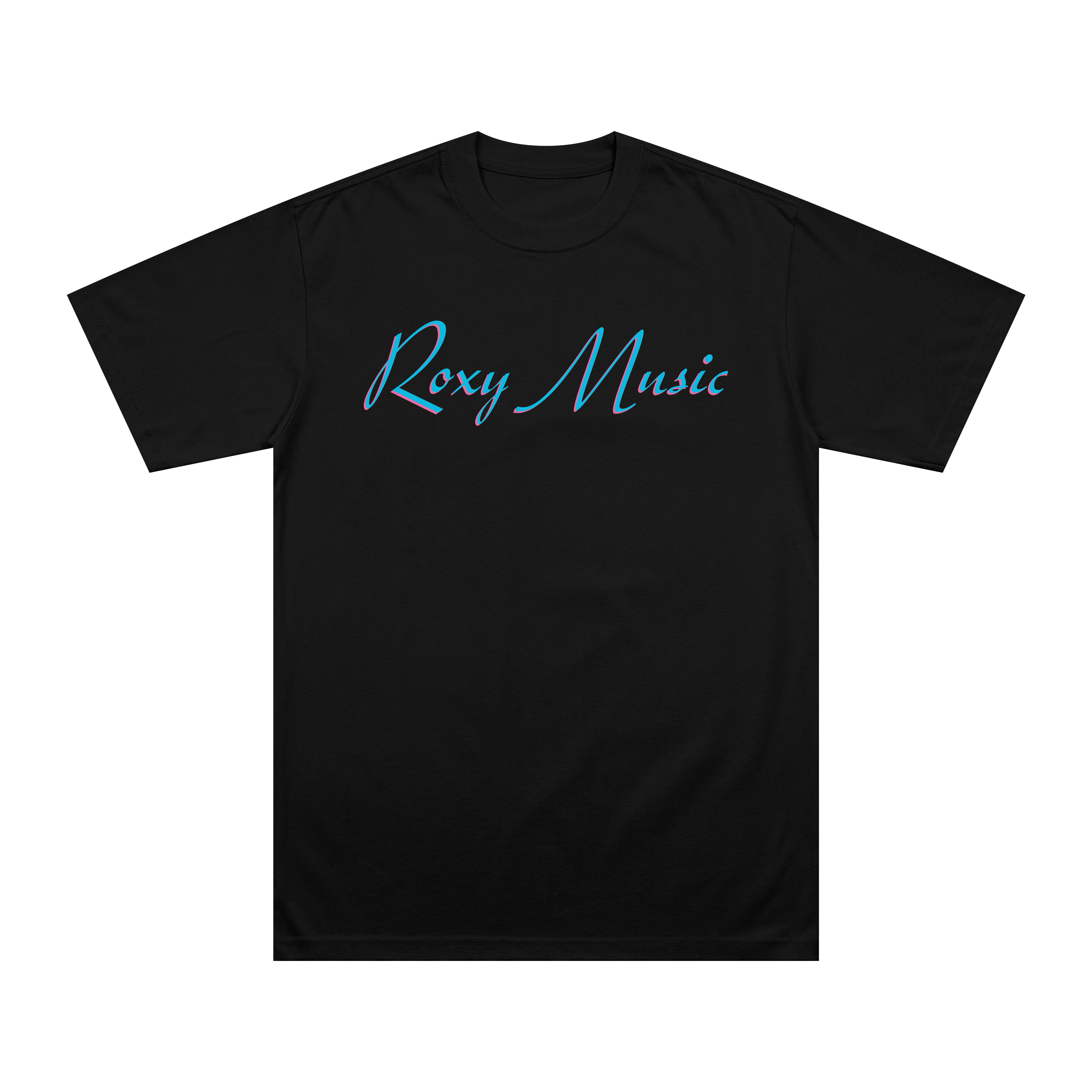 Oxy Script Roxy Music Script Logo Black T-Shirt