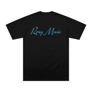 Roxy Music Script Logo Black T-Shirt